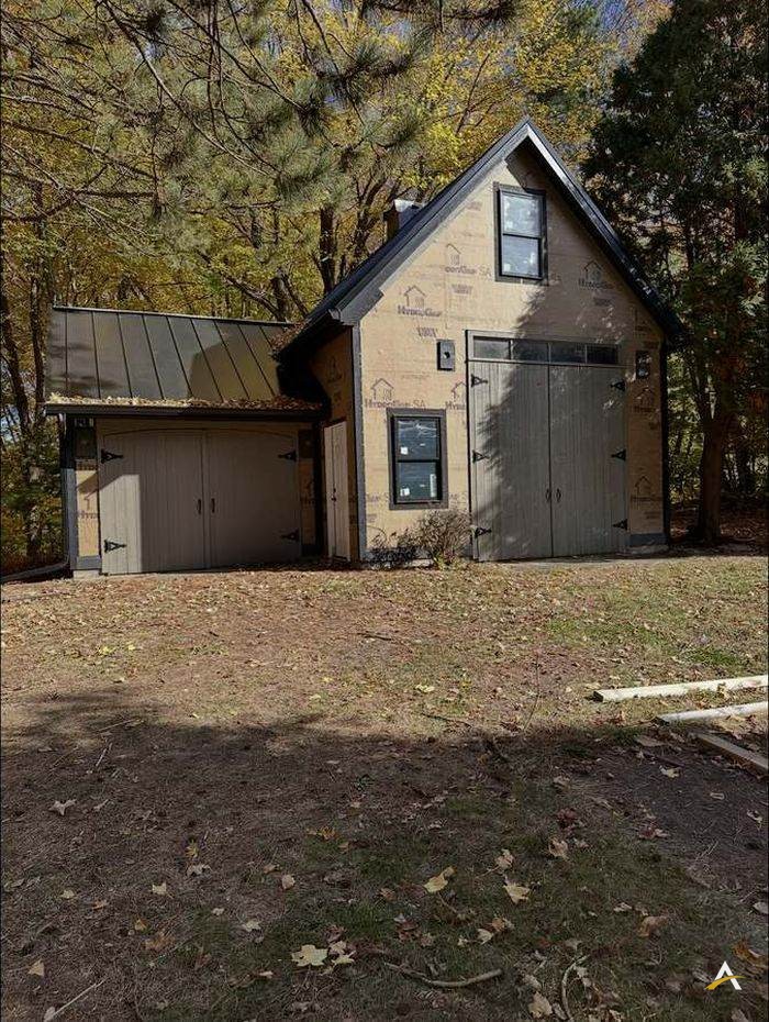 Garage with new siding